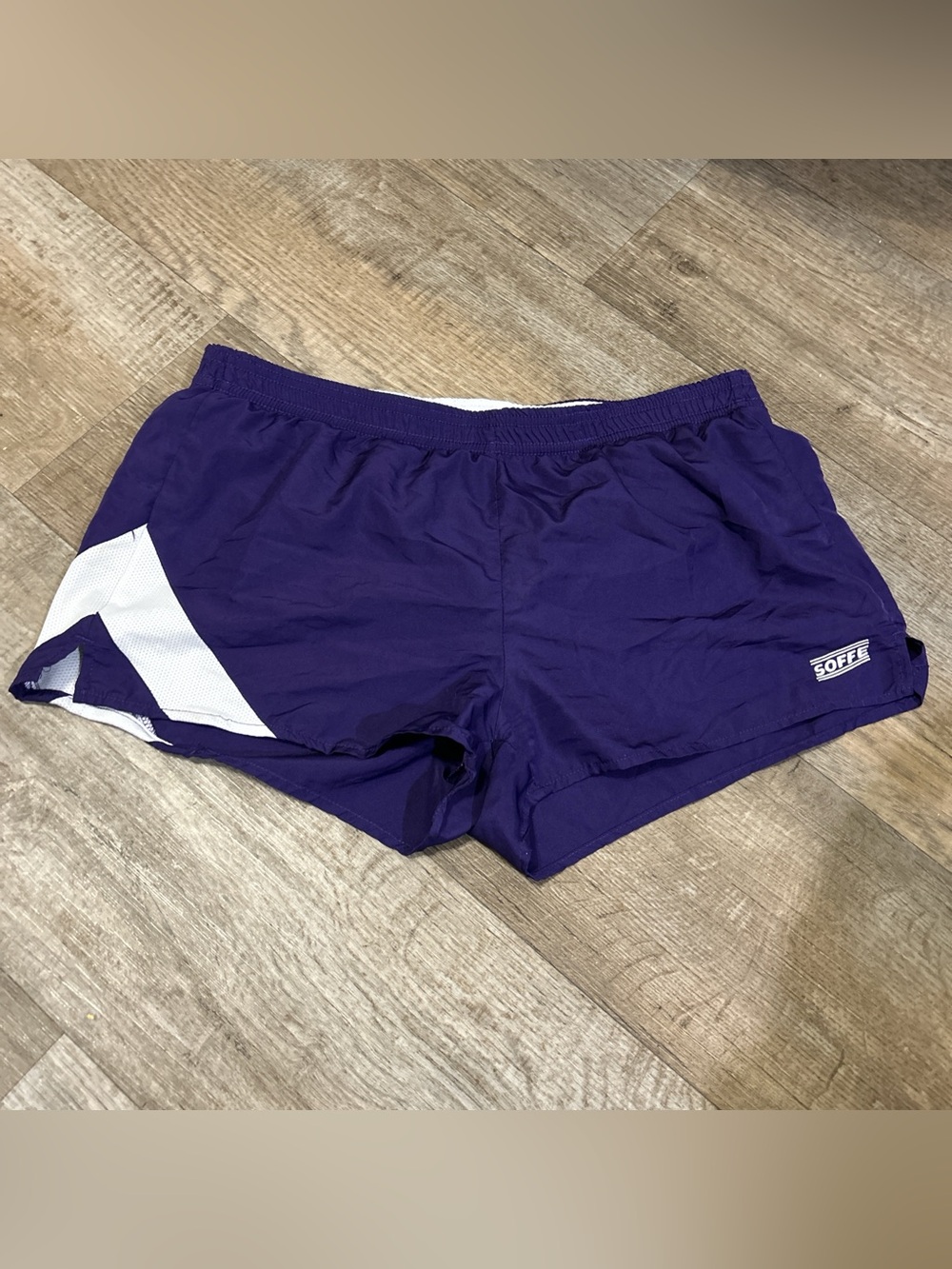 Soffe Deep Purple Athletic Shorts with White Logo